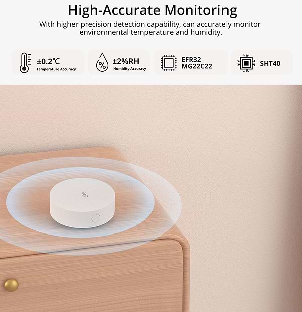 Фото - Бездротовий датчик температури і вологості повітря Sonoff Zigbee SNZB-02P