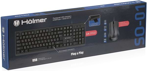 Фото - Клавиатура+мышь Holmer SO-01