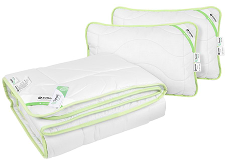 Набір ковдра євро + 2 подушки Sonex 200х220 тенцель Tencel + 50х70 (SO102197) - Фото 1