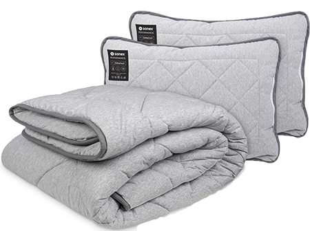 Купити Набір ковдра євро + 2 подушки Sonex 200х220 антиалергенне волокно Performance + 50х70 (SO102365) - Фото 1 Набір ковдра євро + 2 подушки Sonex 200х220 антиалергенне волокно Performance + 50х70 (SO102365) - Фото 1