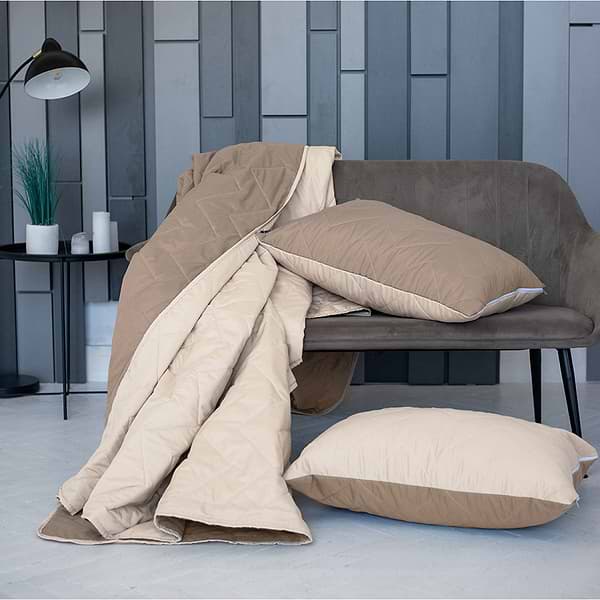 Фото - Набор покрывало + наволочки двуспальный Sonex Bora Bora 220x240 см +нав. 50x70 см 2 шт. Коричневый с бежевым (SO102397)