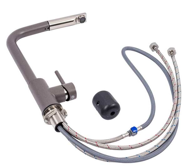 Фото - Смеситель кухонный VALESO Q411B Гренадин (с выдвижной воронкой)