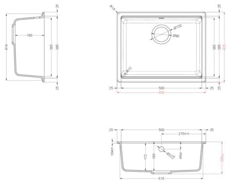Фото - Мойка кухонная Elleci TIME 105 under top Bianco Soft 39