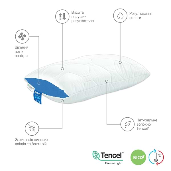 Фото - Подушка стандартна Sonex Softy Classic 50x70 см (SO102058)