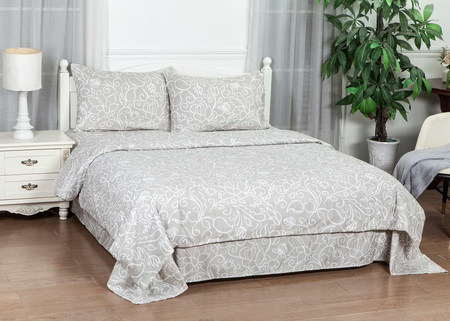 Комплект постільної білизни SOHO 150х200 см Flover Beige (PATTERN 6-S) - Фото 1