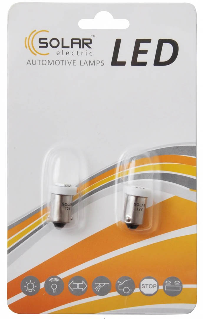 Автолампа Solar LED 12V T8.5 BA9s 1smd 5050 white 2 шт. (LS247_B2)