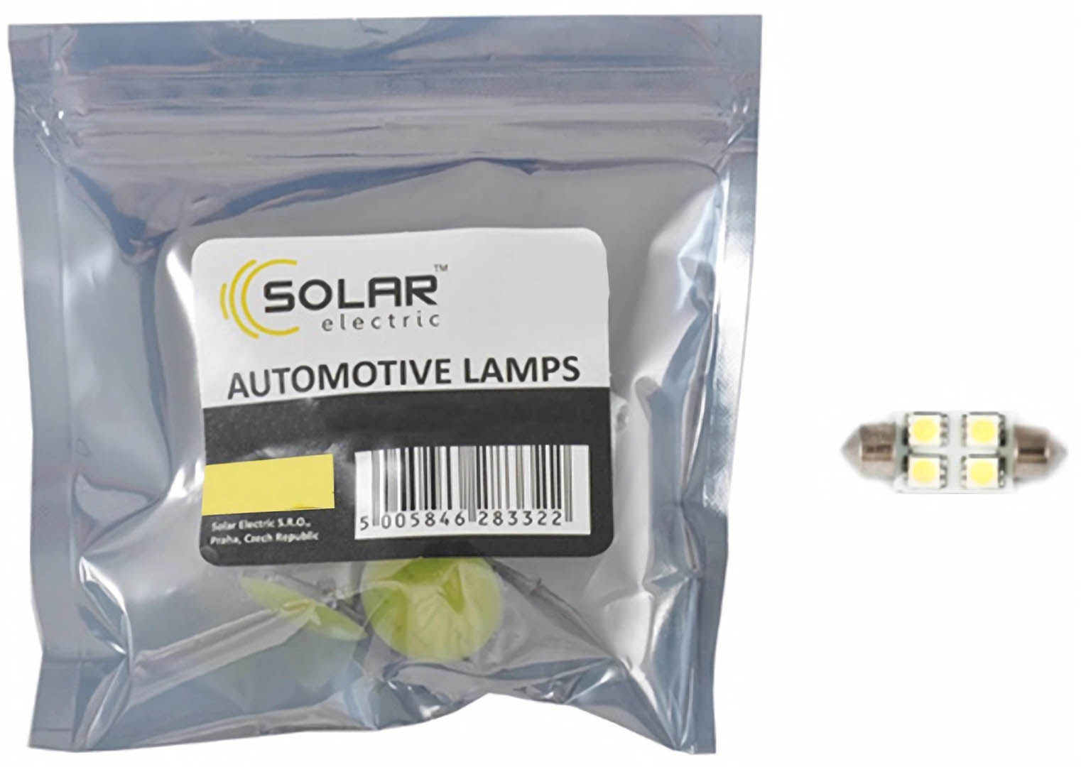 Автолампа Solar LED 24V SV8.5 4SMD 5050 white 10 шт. (LS271_P)