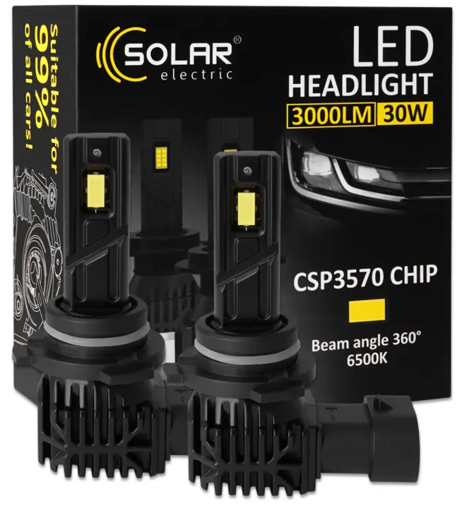 Автолампа Solar HB4(9006) 12V 30W 3000Lm 6500K CSP3570 2 шт. (8406S2)