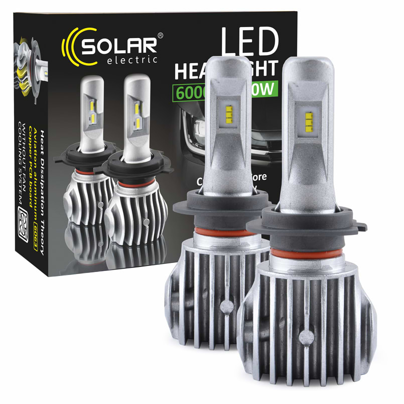 Автолампа Solar H7 CANBUS 12/24V 6500K 6000Lm 40W Cree Chip 1860 (8607)