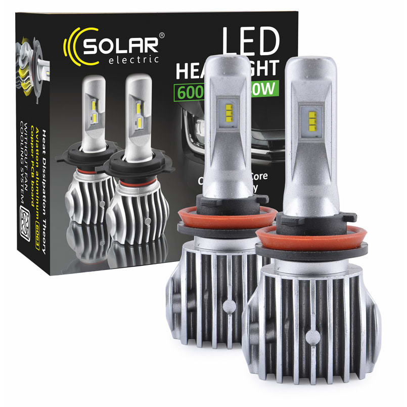 Автолампа Solar H11 CANBUS 12/24V 6500K 6000Lm 40W Cree Chip 1860 (8611)