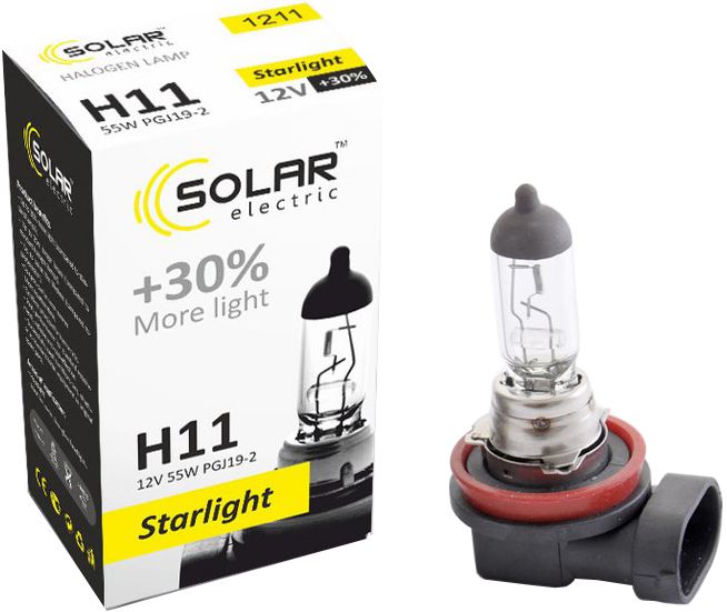 Автолампа Solar H11 12V 55W (1211)