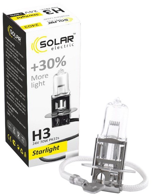 Автолампа Solar H3 24V 70W PK22s (2403)
