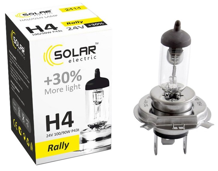 Автолампа Solar H4 24V 100/90W P43t-38 (2414)
