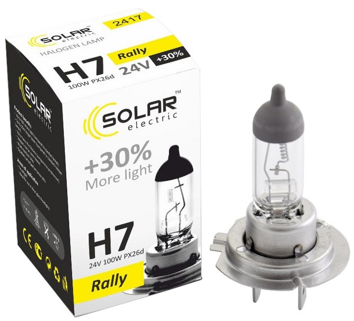 Автолампа Solar H7 24V 100W PX26d (2417)