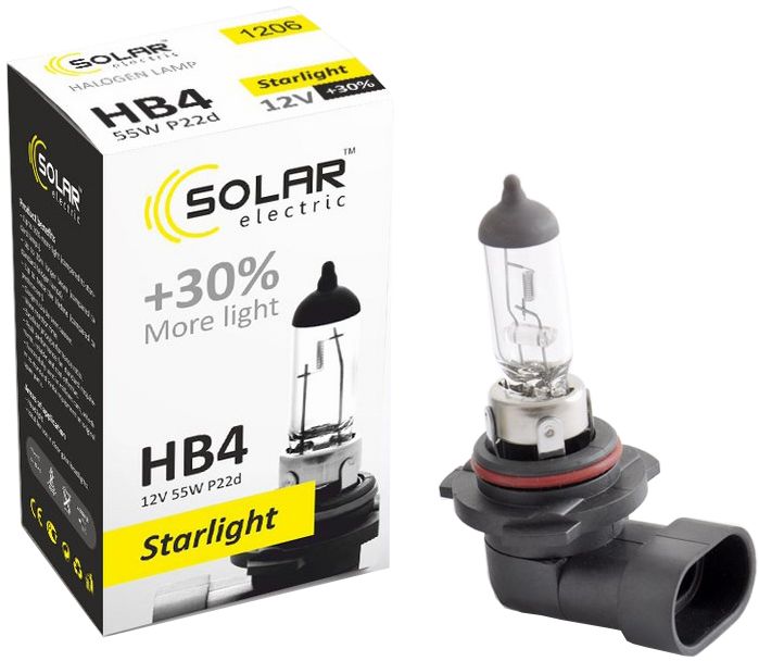 Автолампа Solar HB4 12V 55W P22d (1206)