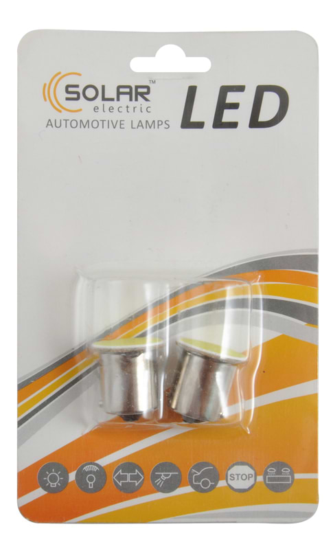 Автолампа Solar LED 12V G18.5 BA15s 1COB 96LM white 2 шт. (LC332_B2)
