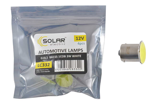 Автолампа Solar LED 12V G18.5 BA15s 1COB 96LM white 4 шт. (LC332_P)