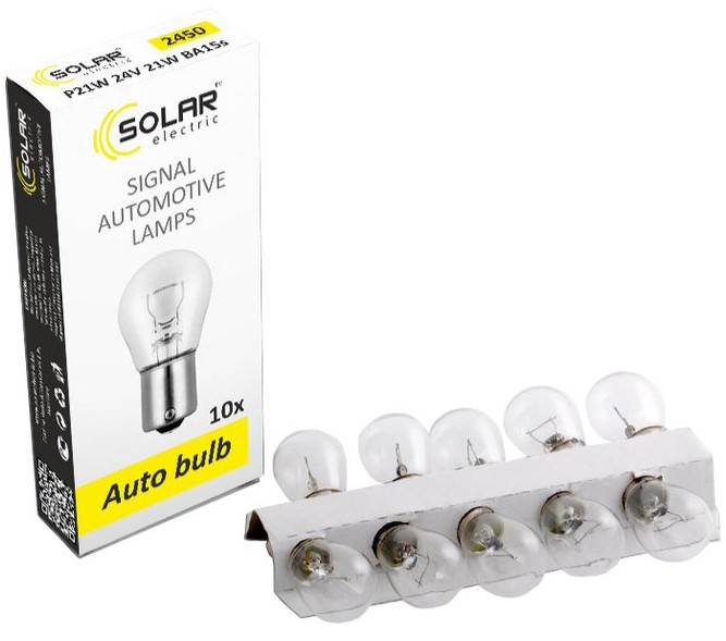 Автолампа Solar P21W 24V 21W BA15s (2450)