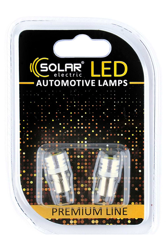 Автолампа Solar 12V T8.5 BA9s 1SMD 1W white 2 шт. (SL1333)