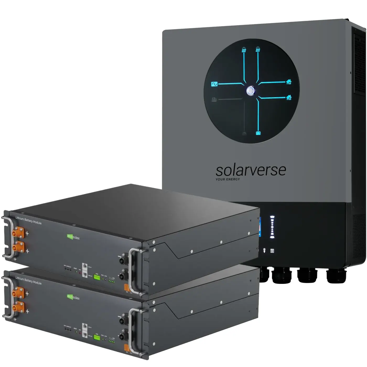 Система хранения энергии Solarverse SV-1SV8K1-LEC10K1-1 (1ф, 8kW, 51.2V, 10.2kWh, LiFePO4)
