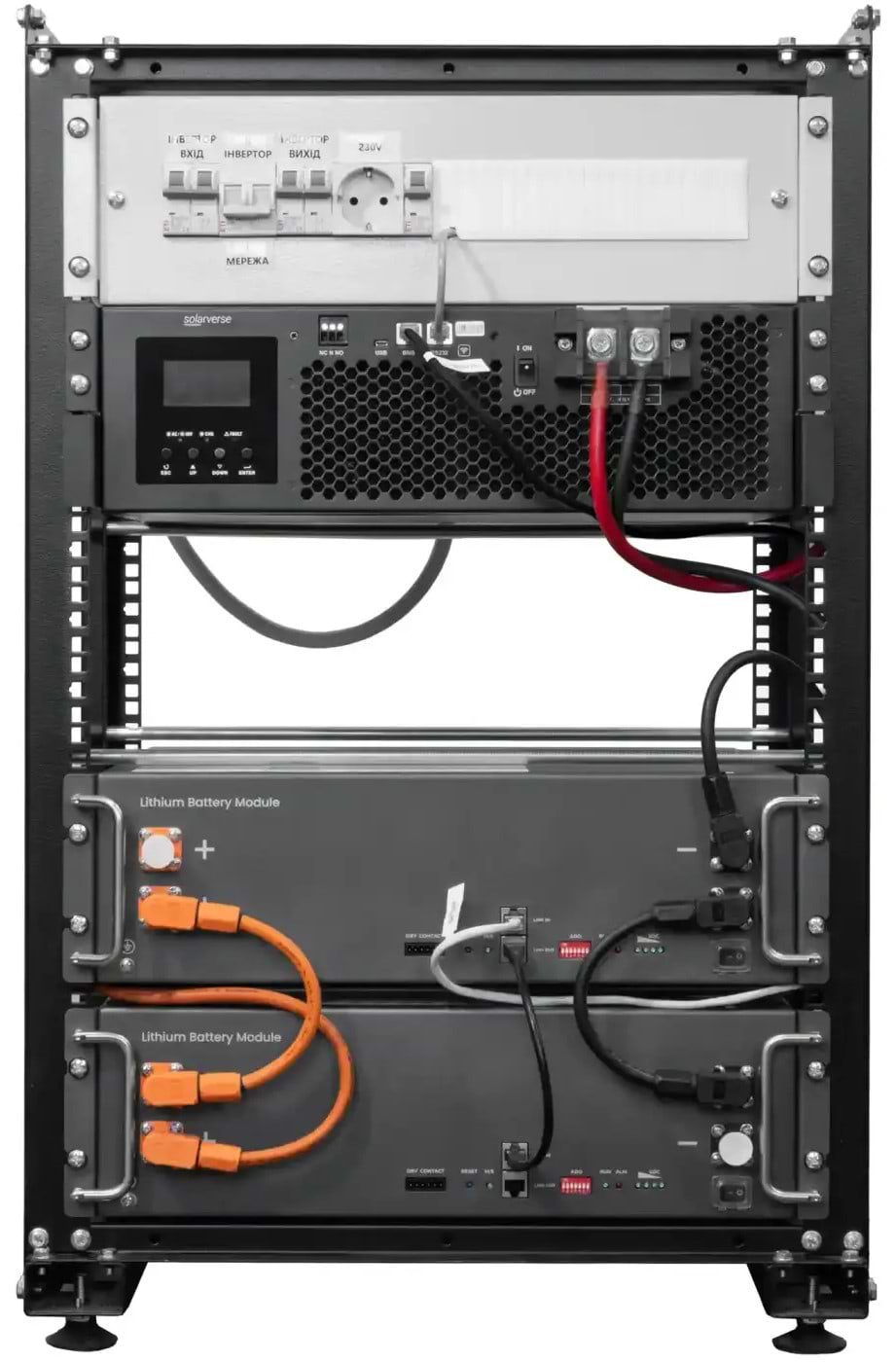 Система хранения энергии Solarverse SVR20-1SV5K1-LES10.2K1-1 (1ф, 5kW, 51.2V, 200Ah, LiFePO4)