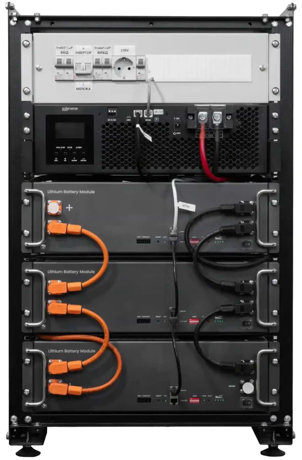 Система хранения энергии Solarverse SVR20-1SV5K1-LES15.3K1-1 (1ф, 5kW, 51.2V, 300Ah, LiFePO4)