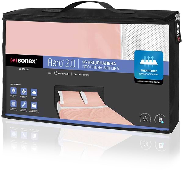 Фото - Комплект постельного белья Sonex 145х210 Aero Light Peach Премиум Сатин (SO102210)
