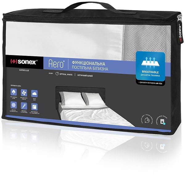 Фото - Комплект постельного белья Sonex 145х210 Aero Optical White Премиум Сатин (SO102179)