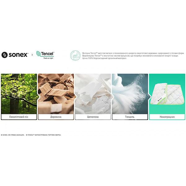 Фото - Наматрацник Sonex з Тенцель 180x200 (SO102108)