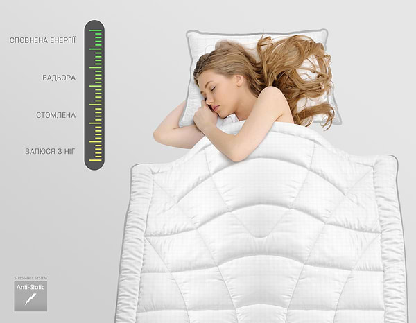 Фото - Ковдра демісезонна двоспальна євро Sonex 200x220 штучний лебединий пух Antistress (SO102072)