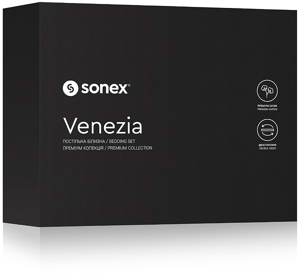 Фото - Комплект постільної білизни Sonex 2х145х210 Venezia Преміум сатин (SO102448)
