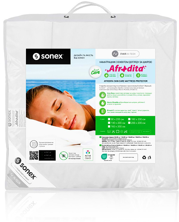 Фото - Наматрасник Sonex Afrodita Алоэ Вера + жожоба 200x200 (SO102089)