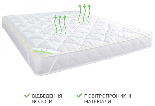 Фото - Наматрацник Sonex Bamboo Бамбуковий 90 х 200 см (SO102165)