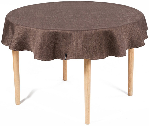 Фото - Скатертина кругла Sonex Jordan 140 коричнева (SO102568)