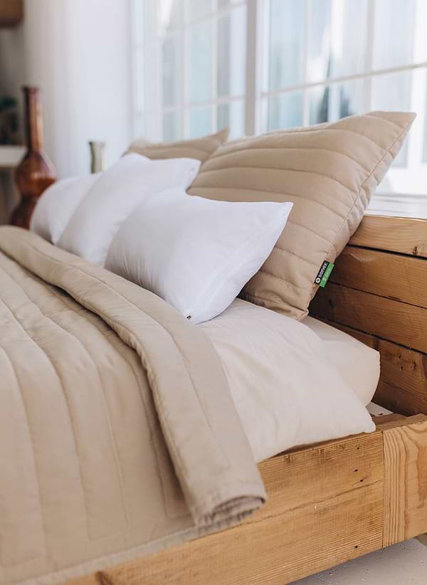 Фото - Набор покрывало + наволочки евро Sonex Nassau двухстороннее 220х240 + 50х70 см 2 шт. Коричневое (SO102517)