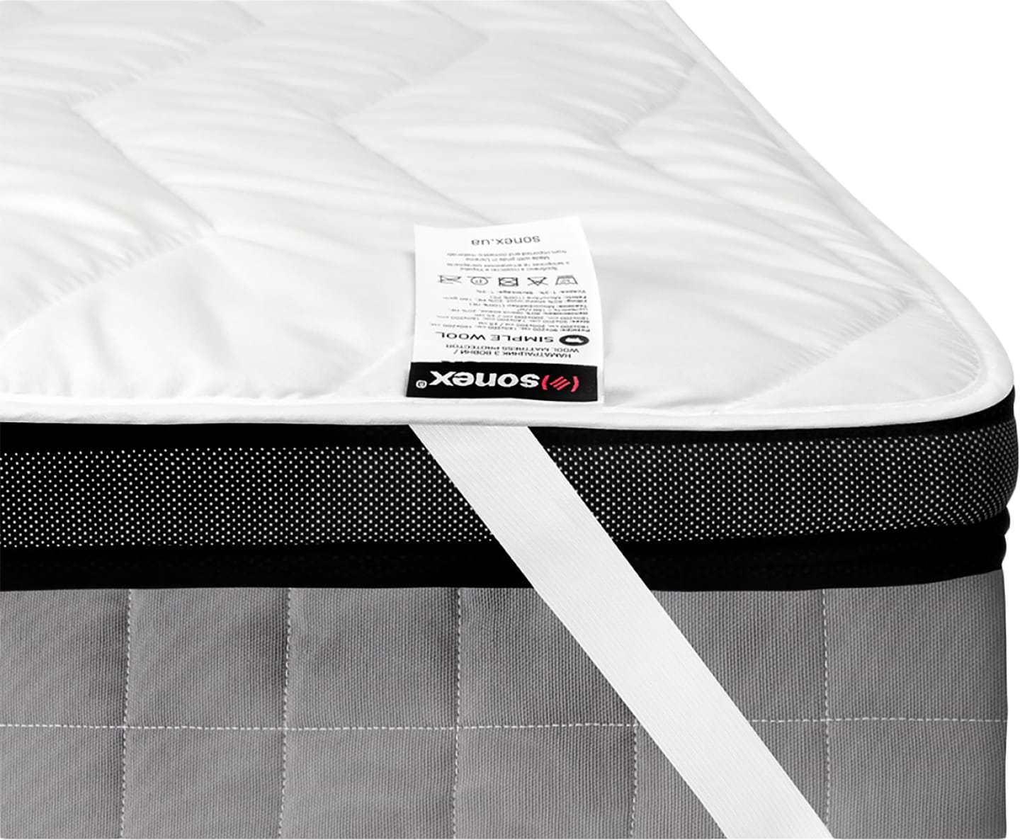 Наматрасник Sonex SimpleWool из шерсти 140x200 см (SO102382) - Фото 1