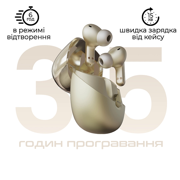 Фото - Наушники вкладыши беспроводные TWS HiFuture sonicair.champagne