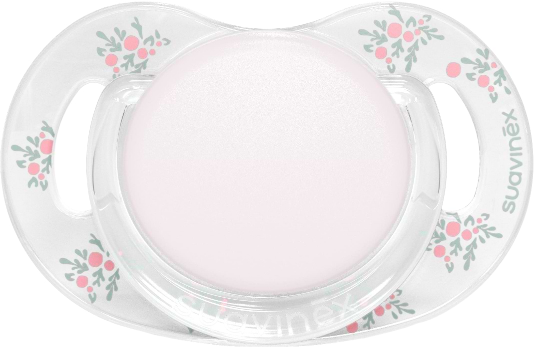 Симетрична пустушка Suavinex фізіологічна 0-6 міс. Poetry світло-рожева з малюнком (308929)