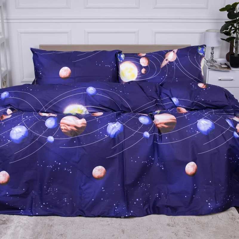Комплект постільної білизни дитячий MirSon Сатин 22-1282 Night Space (2200003680355)