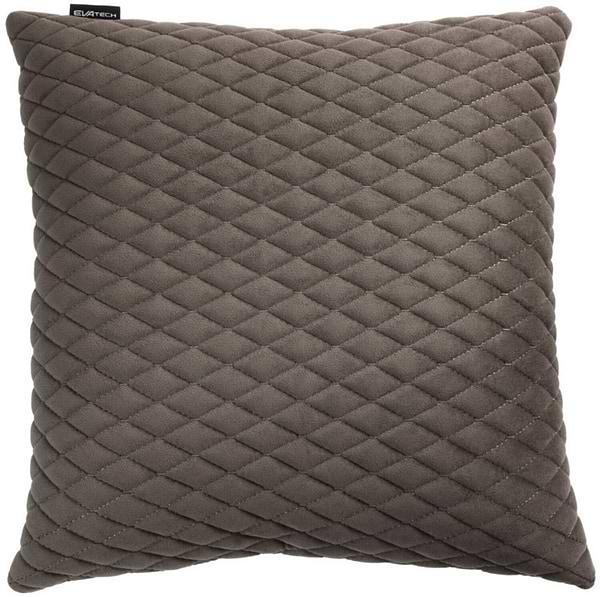 Фото - Автомобильная подушка EVAtech из алькантары 40x40 см серая с серой нитью, малый ромб SPBALMRGG