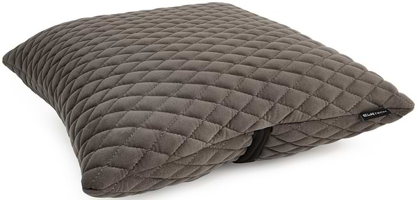 Фото - Автомобильная подушка EVAtech из алькантары 40x40 см серая с серой нитью, малый ромб SPBALMRGG