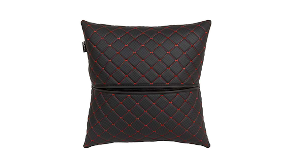 Фото - Автомобильная подушка EVAtech ECO 40x40 см Hyundai черная с красной нитью SPBCSBRV012