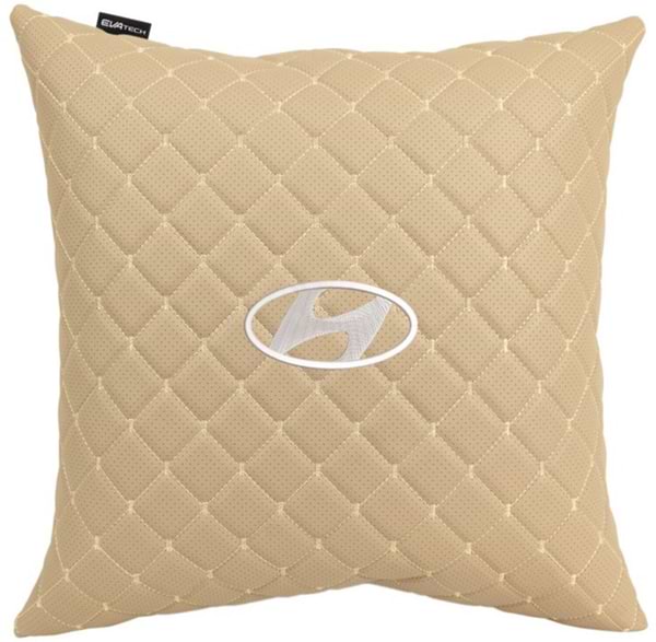 Фото - Автомобильная подушка EVAtech ECO 40x40 см Hyundai бежевая (SPBCSIIV012)