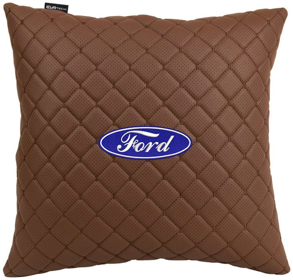 Фото - Автомобільна подушка EVAtech ECO 40x40 см Ford коричнева (SPBCSZZV010) Фото - Автомобільна подушка EVAtech ECO 40x40 см Ford коричнева (SPBCSZZV010)