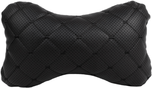 Фото - Автомобильная подушка на подголовник EVAtech ECO 27х16 см черная с черной нитью SPCRBB