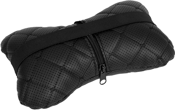 Фото - Автомобильная подушка на подголовник EVAtech ECO 27х16 см черная с черной нитью SPCRBB