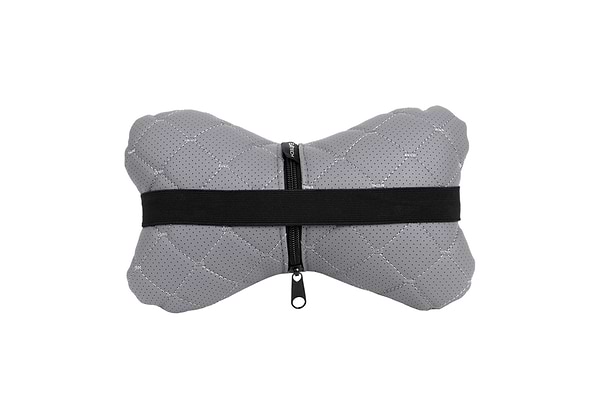 Фото - Автомобильная подушка на подголовник EVAtech ECO 27х16 см Audi серая с серой нитью SPCRGGV095