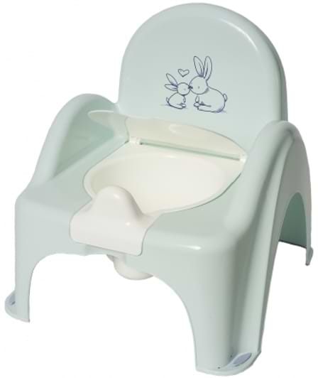 Фото - Горщик дитячий Tega Baby стільчик Зайчики з музикою Салатовий (PO-065-105)