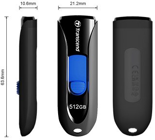 Фото - Флеш USB Transcend 512GB JetFlash 790 Black (TS512GJF790K)