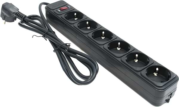 Фото - Мережевий фільтр Gembird SPG6-G-15B (6 роз., 4,5 м., черный) Фото - Мережевий фільтр Gembird SPG6-G-15B (6 роз., 4,5 м., черный)